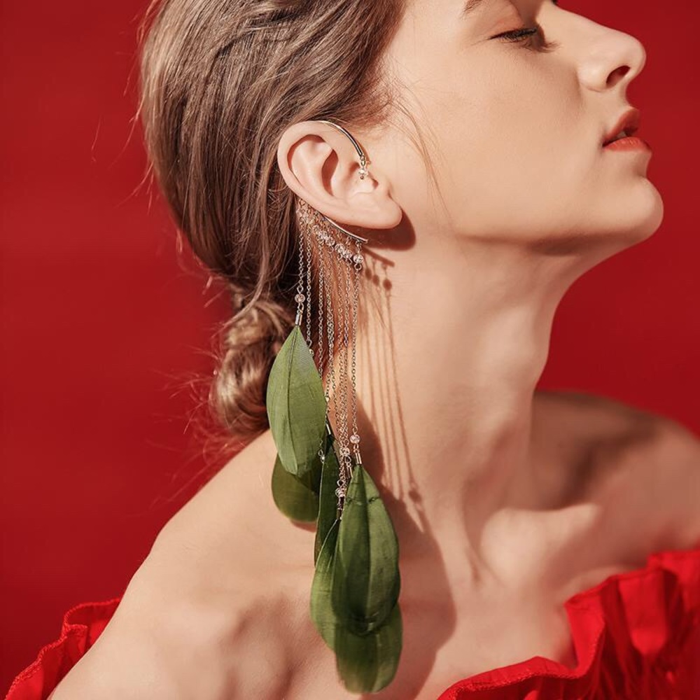Natural Feather Earrings